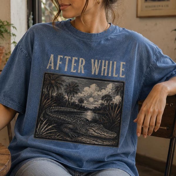 After While Crocodile Shirt vintage graphic tee by TheVintageBy