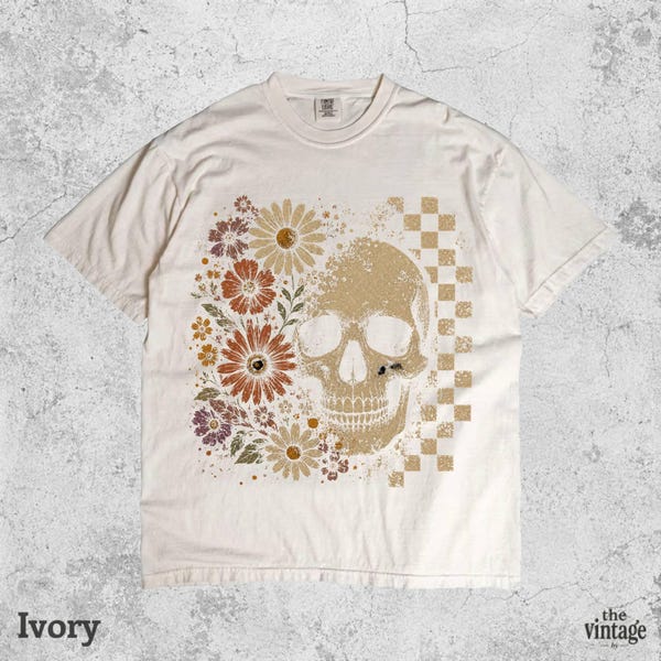 Boho Skull Graphic Tee vintage graphic tee by TheVintageBy