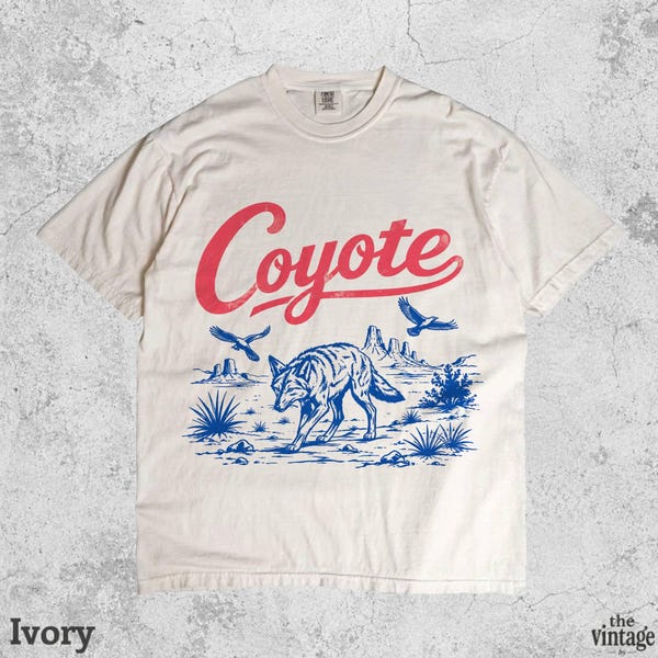Coyote Desert Shirt vintage graphic tee by TheVintageBy