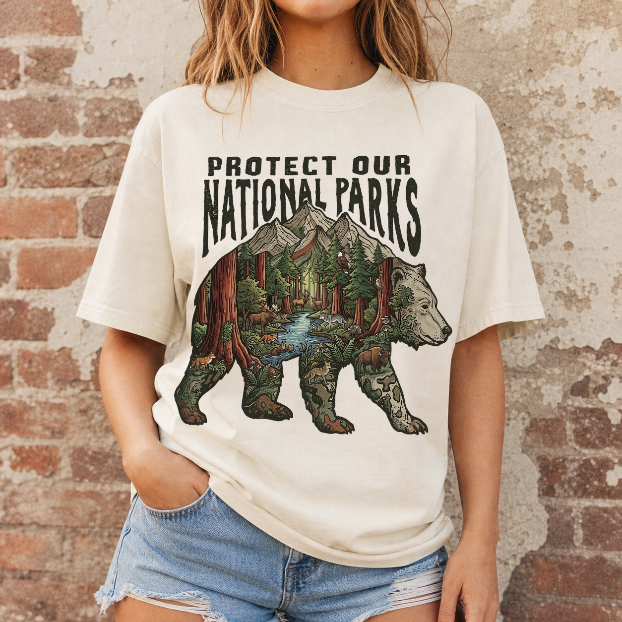 Protect Our National Parks Bear Graphic Tee product view 2
