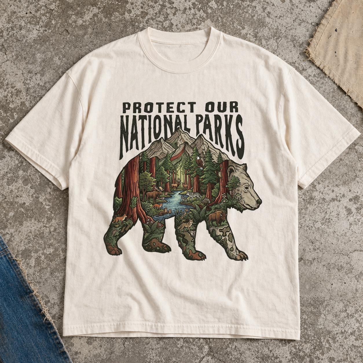 Protect Our National Parks Bear Graphic Tee product view 3