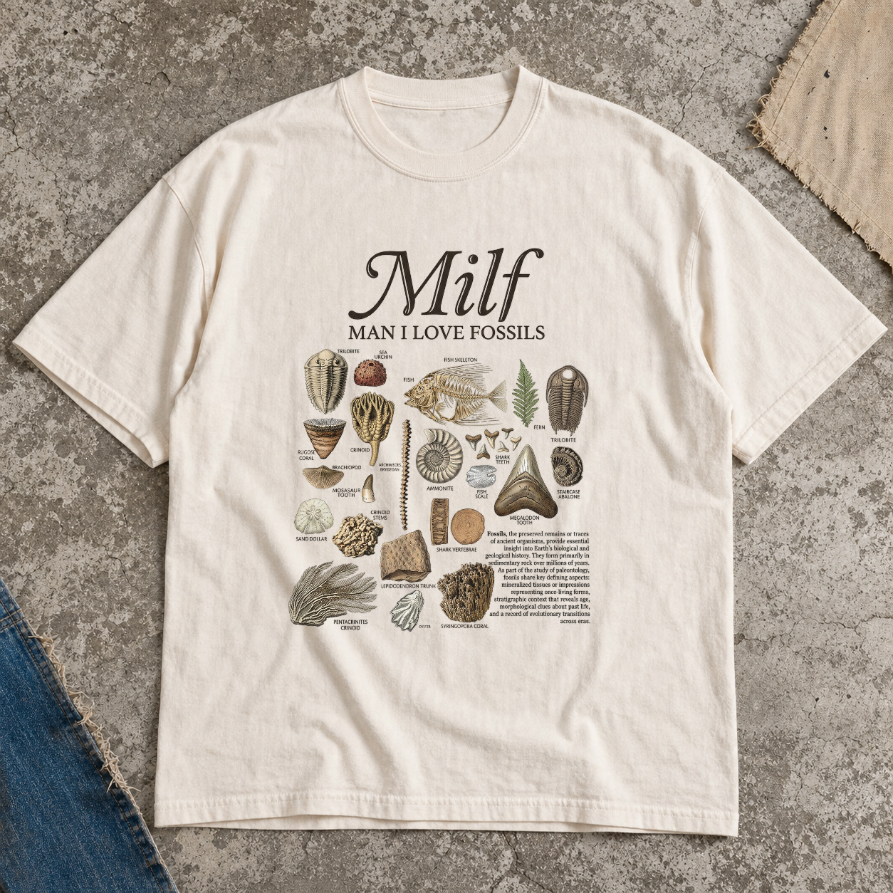 Man I Love Fossils Shirt product view 3