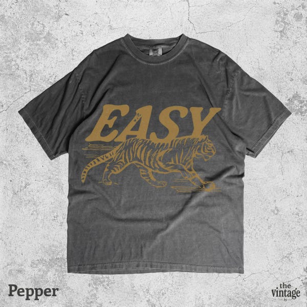Easy Tiger Comfort Colors Shirt vintage graphic tee by TheVintageBy
