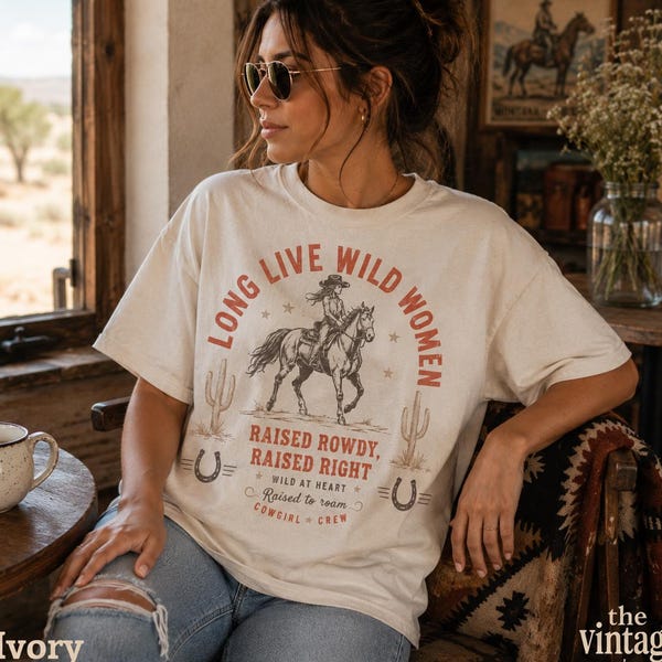 Long Live Wild Women Shirt vintage graphic tee by TheVintageBy
