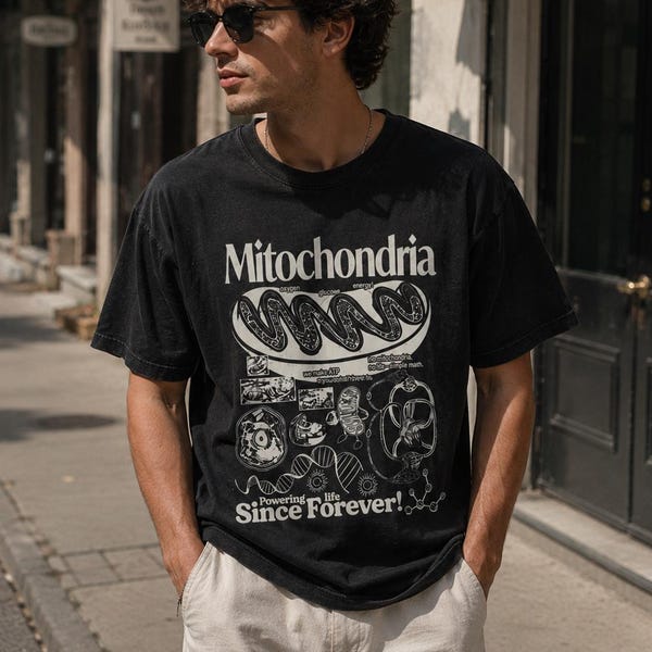 Retro Mitochondria Shirt vintage graphic tee by TheVintageBy