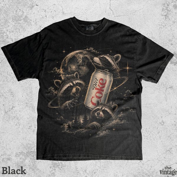 Vintage Retro Coke Raccoon Graphic Tee vintage graphic tee by TheVintageBy