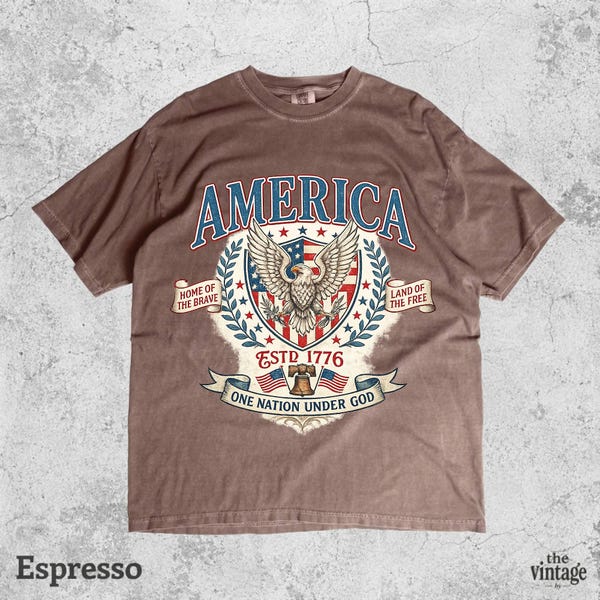 Vintage Retro Comfort Colors America Eagle Shirt vintage graphic tee by TheVintageBy