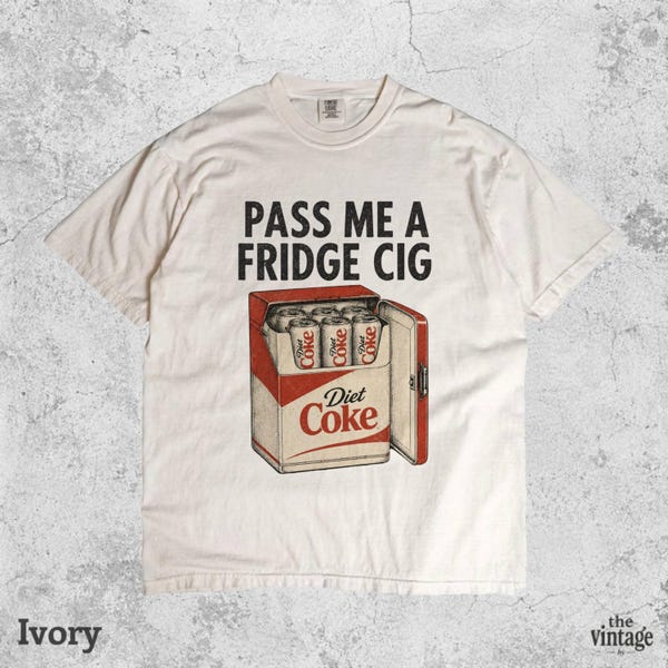 Vintage Retro Comfort Colors Pass Me A Fridge Cig Shirt vintage graphic tee by TheVintageBy