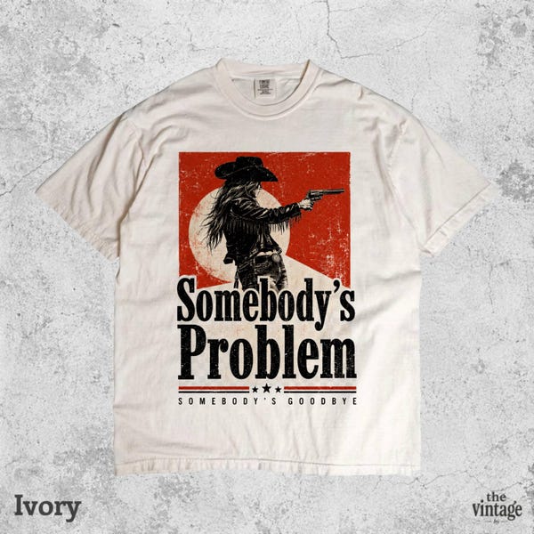 Vintage Retro Comfort Colors Somebody's Problem Shirt vintage graphic tee by TheVintageBy