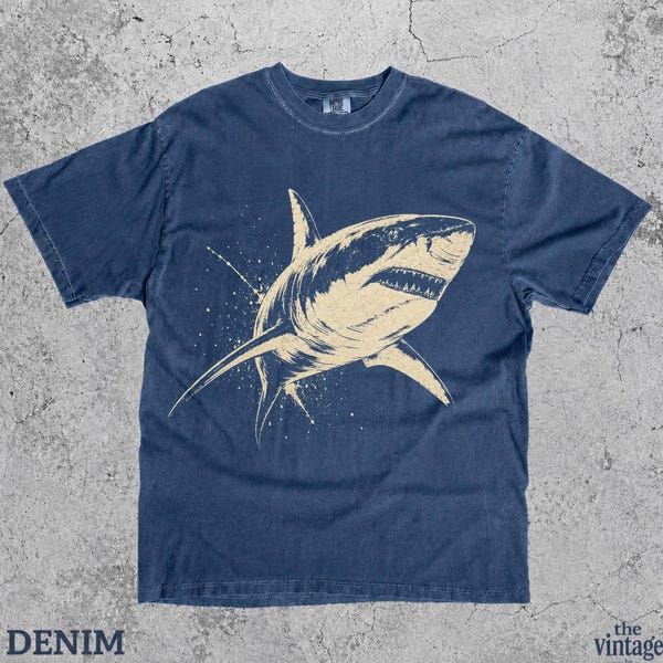 Vintage Retro Shark Graphic Tee vintage graphic tee by TheVintageBy