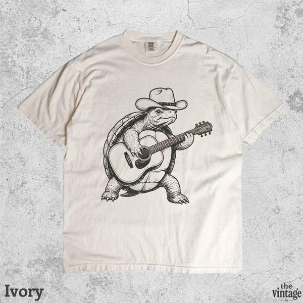 Vintage Turtle Guitar Shirt vintage graphic tee by TheVintageBy
