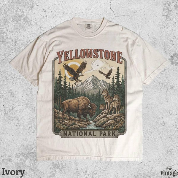 Yellowstone National Park Shirt vintage graphic tee by TheVintageBy